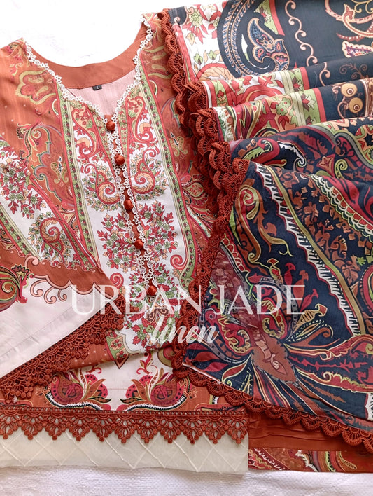 JADE PREMIUM LINEN 3PC DIGITAL PRINTED